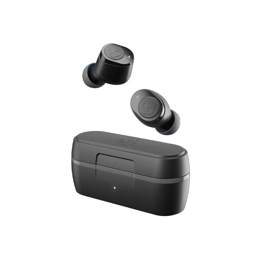 Skullcandy Jib True Wireless Earbuds Black with close case and buds is out side