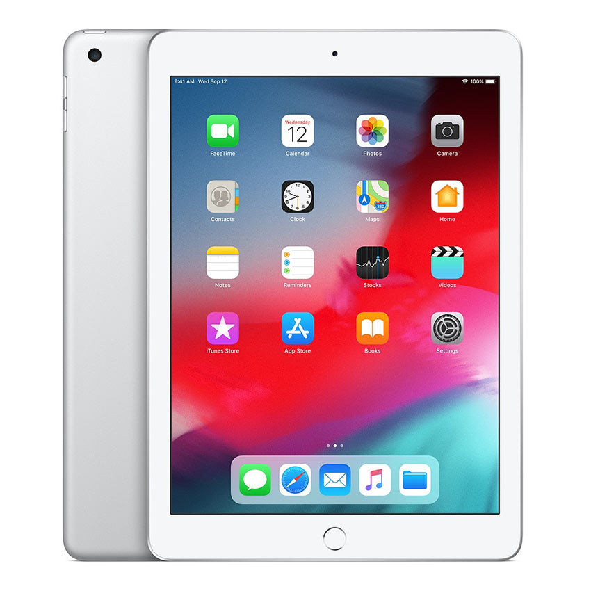 Apple iPad 6th Gen 9.7" A1954 32GB 4G silver with white front bezel - fonez-Keywords : MacBook - Fonez.ie - laptop- Tablet - Sim free - Unlock - Phones - iphone - android - macbook pro - apple macbook- fonez -samsung - samsung book-sale - best price - deal